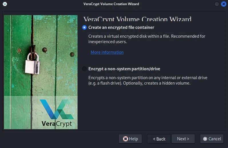 Illustration 7 — Comment chiffrer des données avec VeraCrypt sous Linux