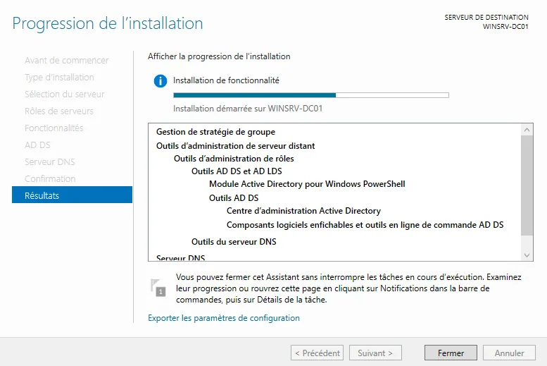 Illustration 15 — Installation d'un contrôleur de domaine avec Windows Server 2022, 2019, 2016 et 2012