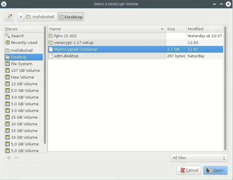 Illustration 15 — Comment chiffrer des données avec VeraCrypt sous Linux