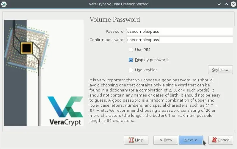 Illustration 12 — Comment chiffrer des données avec VeraCrypt sous Linux