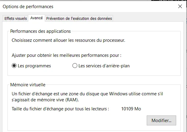 Illustration 4 — Utiliser le disque dur comme RAM sous Windows