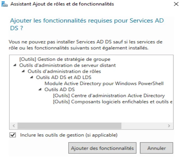 Illustration 10 — Installation d'un contrôleur de domaine avec Windows Server 2022, 2019, 2016 et 2012