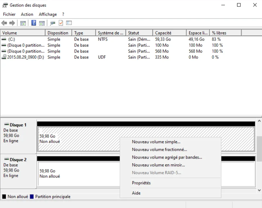 Illustration 8 — Configurer le RAID sur un PC Windows