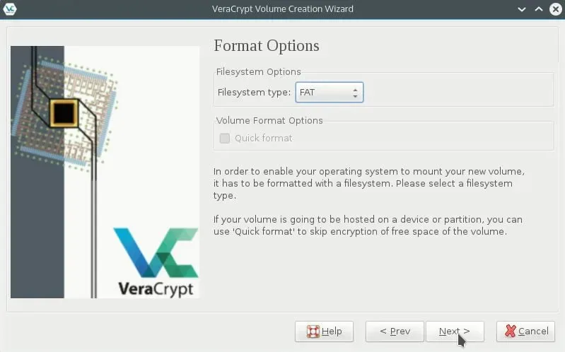 Illustration 13 — Comment chiffrer des données avec VeraCrypt sous Linux