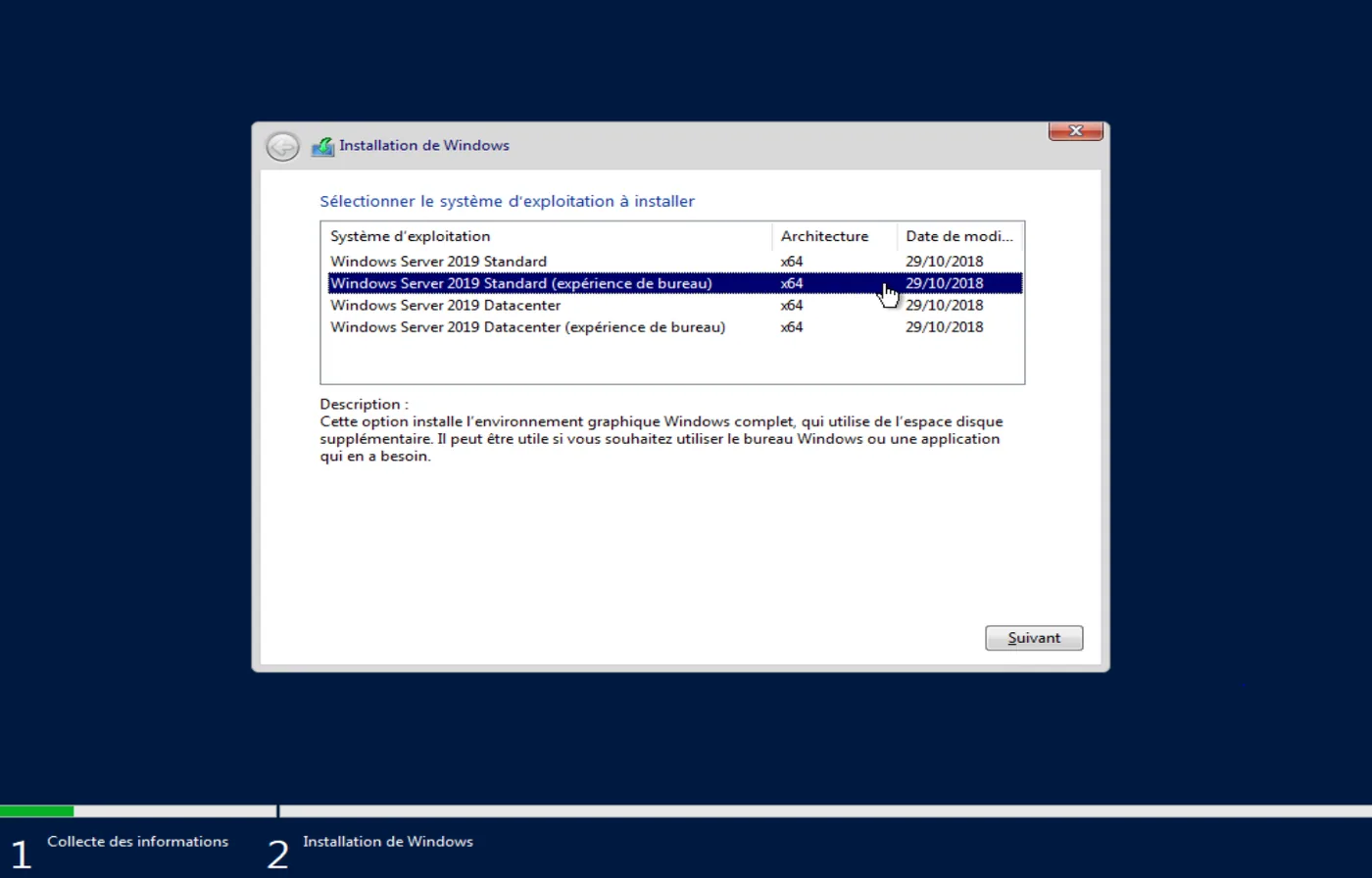 Illustration 3 — Guide pour l'installation d'un Windows Server 2022, 2019, 2016, 2012 ou 2008.