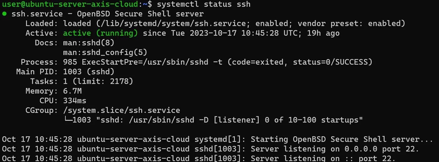 Illustration 2 — Configuration de sécurité initiale d'un serveur Linux type Debian, Ubuntu