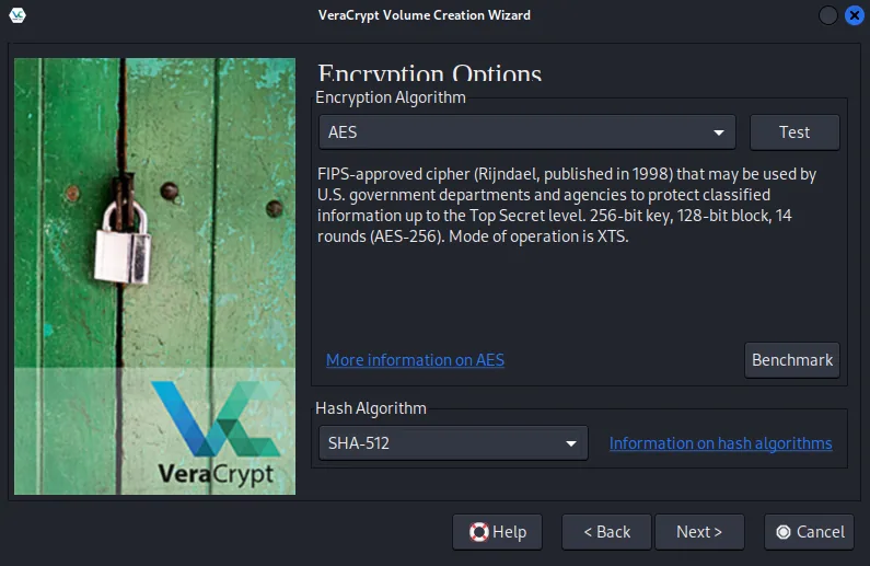Illustration 10 — Comment chiffrer des données avec VeraCrypt sous Linux