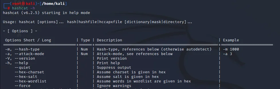 Illustration 1 — Comment cracker le hachage des mots de passes avec Haschat sur Kali-Linux