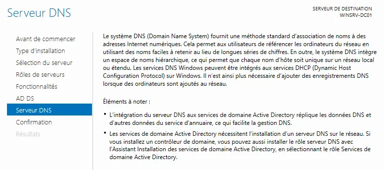 Illustration 13 — Installation d'un contrôleur de domaine avec Windows Server 2022, 2019, 2016 et 2012