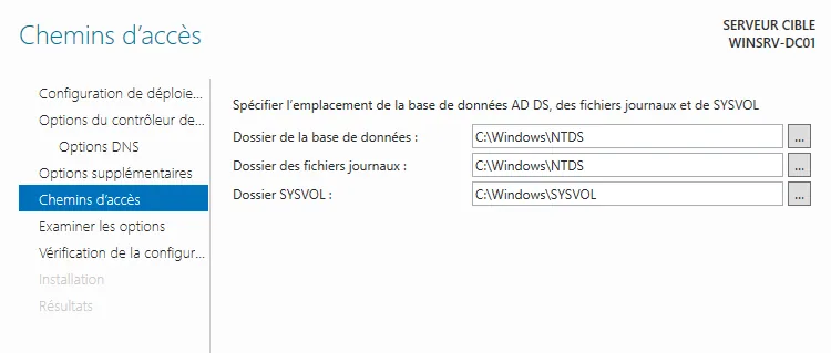 Illustration 21 — Installation d'un contrôleur de domaine avec Windows Server 2022, 2019, 2016 et 2012