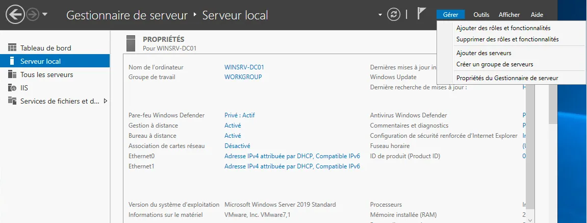 Illustration 5 — Installation d'un contrôleur de domaine avec Windows Server 2022, 2019, 2016 et 2012
