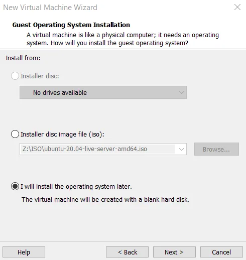 Illustration 4 — Guide VMware Workstation - Créer une machine virtuelle