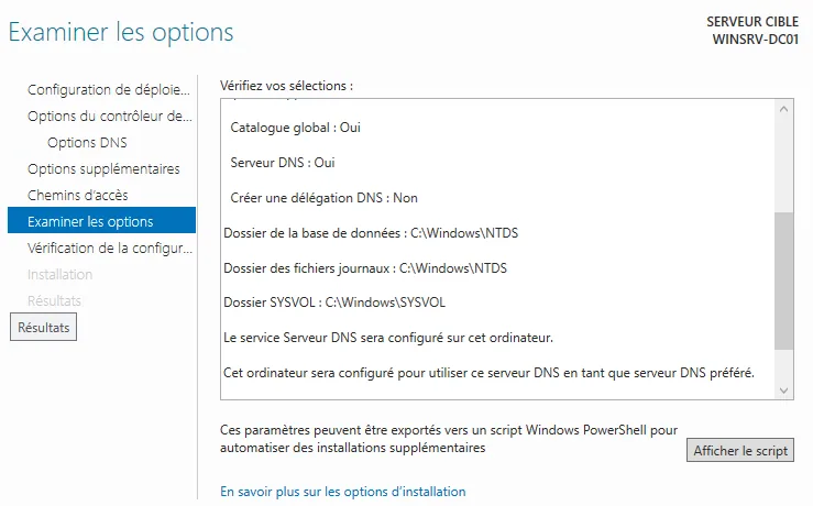 Illustration 22 — Installation d'un contrôleur de domaine avec Windows Server 2022, 2019, 2016 et 2012