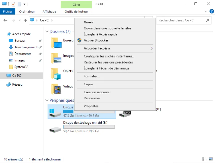 Illustration 3 — Comment chiffrer un disque avec BitLocker