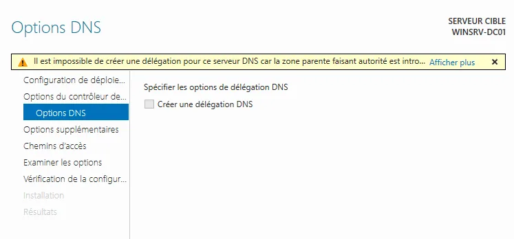 Illustration 19 — Installation d'un contrôleur de domaine avec Windows Server 2022, 2019, 2016 et 2012