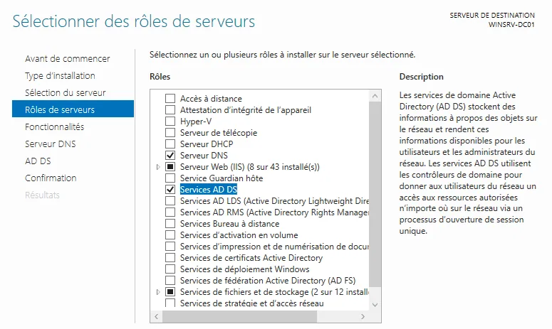 Illustration 8 — Installation d'un contrôleur de domaine avec Windows Server 2022, 2019, 2016 et 2012