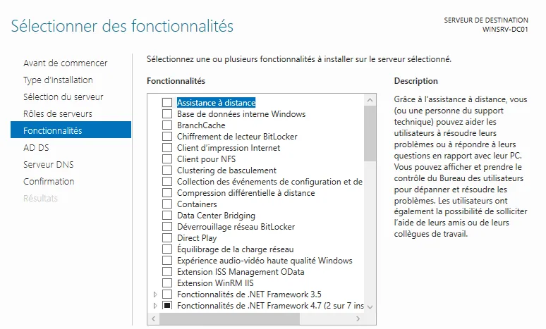 Illustration 11 — Installation d'un contrôleur de domaine avec Windows Server 2022, 2019, 2016 et 2012