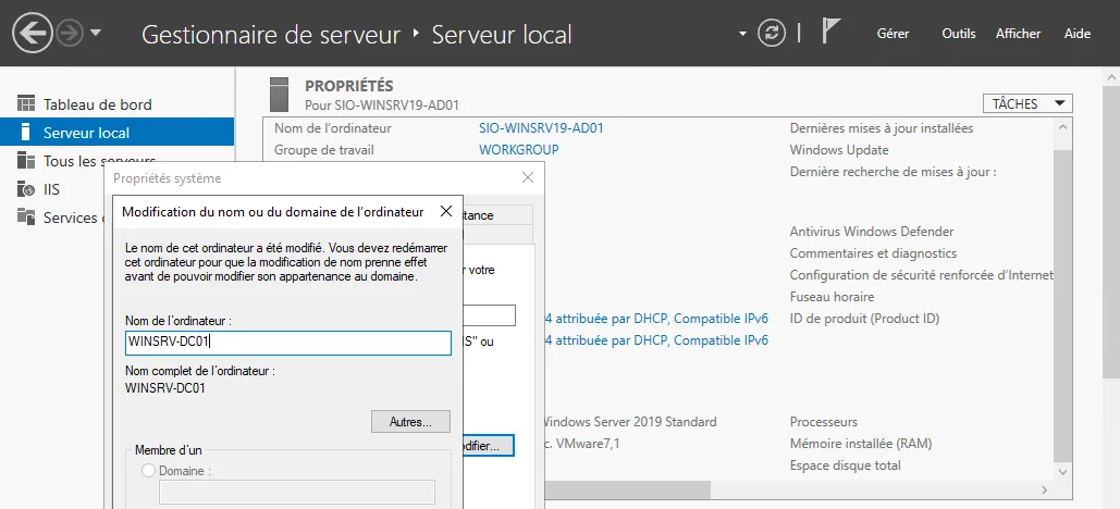 Illustration 2 — Installation d'un contrôleur de domaine avec Windows Server 2022, 2019, 2016 et 2012