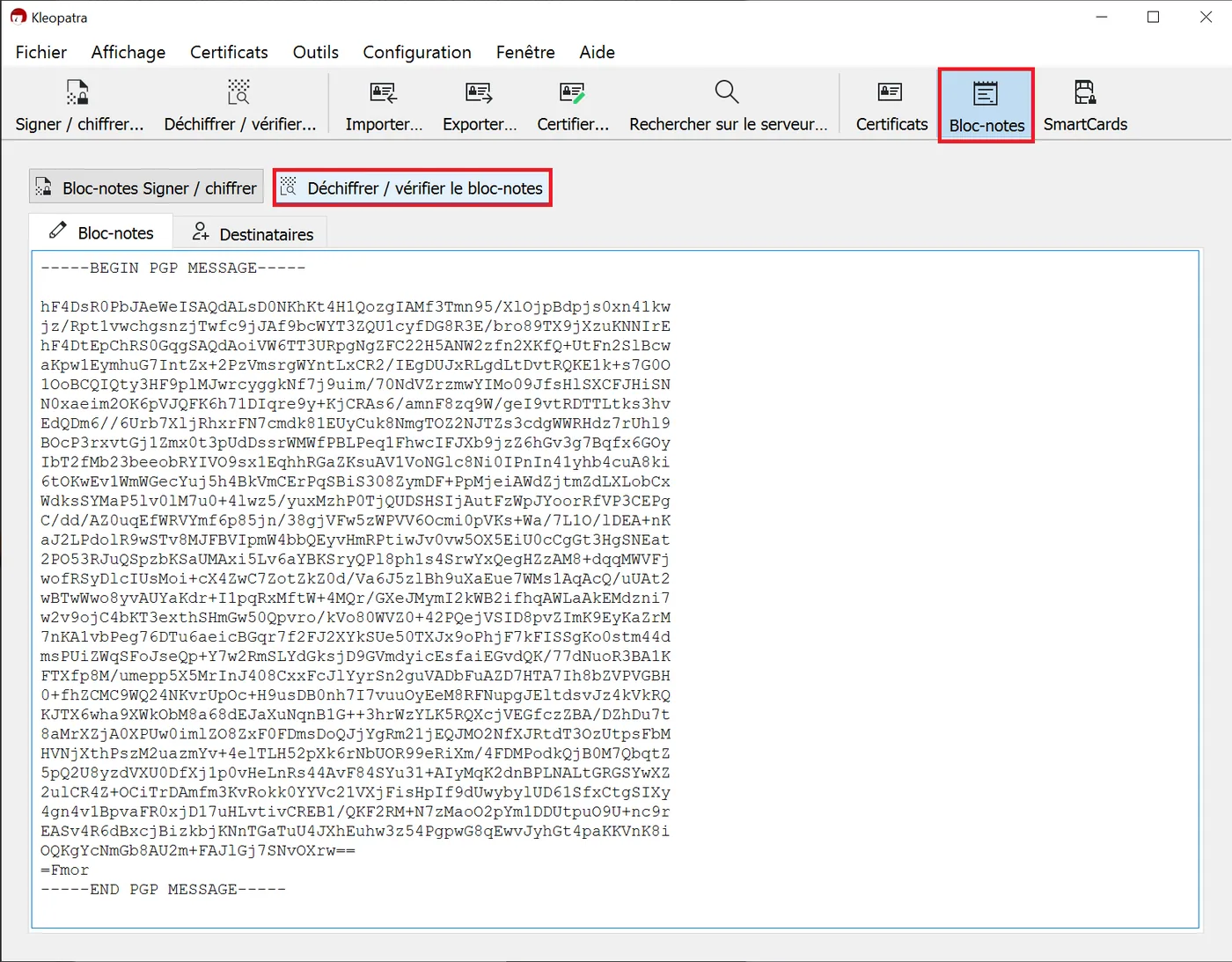 Illustration 22 — Comment chiffrer et déchiffrer des messages avec le logiciel Kleopatra