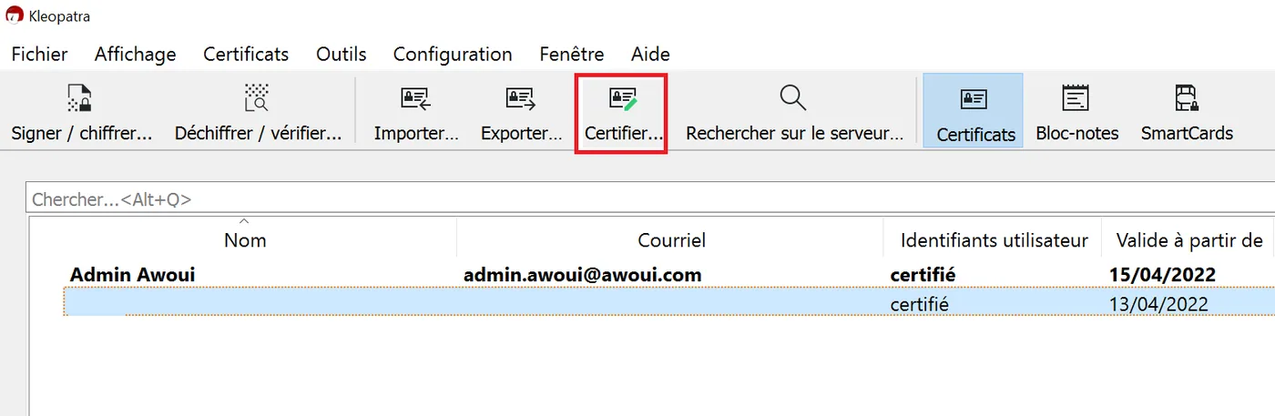 Illustration 15 — Comment chiffrer et déchiffrer des messages avec le logiciel Kleopatra