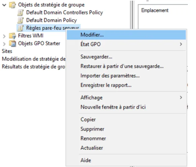 Illustration 1 — La gestion de WFAS avec la stratégie de groupe