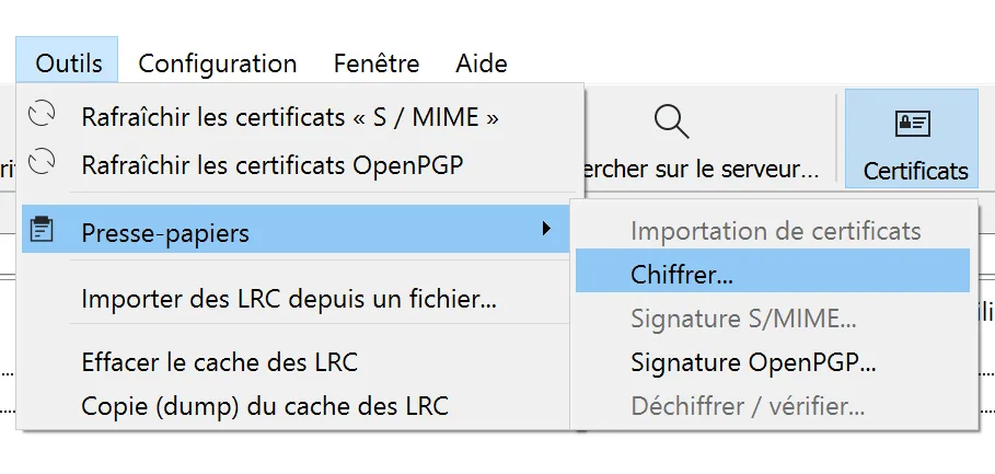 Illustration 17 — Comment chiffrer et déchiffrer des messages avec le logiciel Kleopatra